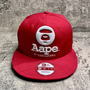 NEW ERA x AAPE BY A BATHING APE 9FIFTY SNAPBACK 迷彩紅排扣棒球帽全新正品