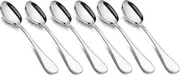 HornTide 6-Piece Dinner Spoon Set Table Spoon Flatware Stainless Steel Mirror Polishing 7-Inch 18cm