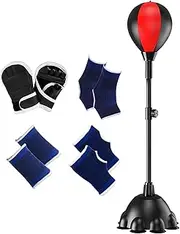 Boxing Speed Ball with Stand - Punching Bags Adult - Reaction Target Height Adjustable Freestanding Equipment for Anti Stress Fitness Training Outdoor