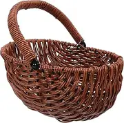 Toddmomy Decorative Woven Flower Basket Rustic Planter Multi Functional Storage Holder for Home Decor Durable Material for Fresh Artificial Flowers