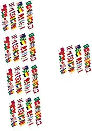 Kisangel 160 Pcs Hand Signal Flag National Flags Country Flags Soccer Flags Handheld Flags Handheld Patriotic Flag Cheering Small Flag Flags Assorted National Hand Flag Polyester