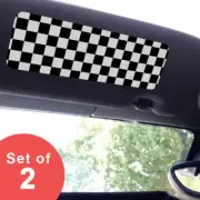 Visor Stickers Set for MINI Cooper - Large - Checkers