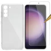 For Samsung Galaxy S23+ PLUS Case Cover + Tempered Glass Screen Protector Clear