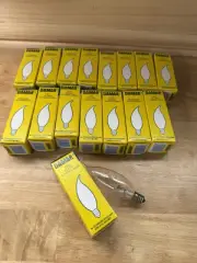 Lot 16 Damar 60W 130v Candelabra Base Clear Lamps Lightbulb