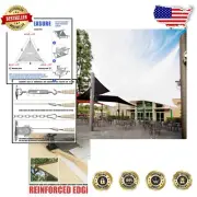 Durable 11' Triangle White Shade Sail - 95% UV Protection for Outdoor Elegance