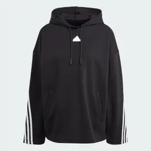 【adidas 愛迪達】上衣 女款 長袖上衣 帽T 運動 W FI 3S HOODIE 黑 II8096(S2268)