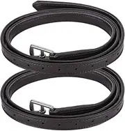 Horse Stirrup Belt, 1 Pair of Britain Saddle Horse Stirrup Belt Soft Leather Microfiber Stainless Steel Buckle