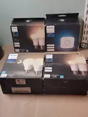PHILIPS HUE WIRELESS LIGHTING BRIDGE 458471+ 5 BULBS E26/A19 563049 GOOGLE/ALEXA