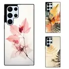 TPU Cases For Samsung Galaxy Z Fold Flip 3 4 5 6 minimalist line Artsy Botanical
