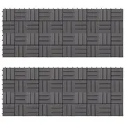 Decking Tiles 20 pcs Grey Wash 30x30 cm Solid Acacia Wood vidaXL