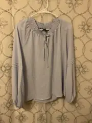 Social Standard by Sanctuary Tallie Long Sleeve Peasant Top blue various sizes