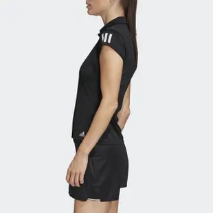 【adidas 愛迪達】Club 3 Str Polo 女 Polo衫 短袖 上衣 網球 吸濕 排汗 愛迪達 黑(FK6985)