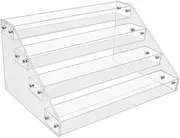 4Tier Clear Acrylic CD Holder Cascading CD Storage Rack,DVD/CD Display Rack & Vinyl Record Storage Stand