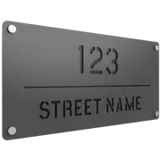 ProtectorAl 580mm x 280mm Woodland Grey Custom House Sign Aluminium Cut Through