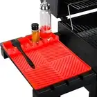 Side Shelf Mat Grill Pad for Outdoor Gril Bbq Table Organizer Silicone Griddle
