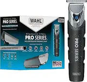 Wahl Pro Series Forever Blade Stainless Steel Cordless Rechargeable Beard Trimmer for Men with No Slip Grip & USB Charge, Made in The USA – Model 3026017