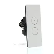 CLIPSAL SATURN Z4062AL-ZW - 2 Gang Pushbutton Architrave LED Switch (Zen White)