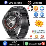 2025New Watch GPS Smart Watch Men for Huawei GT 4 Pro HD Screen Heart Rate Bluet