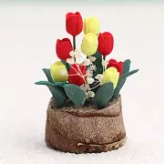 1 12 Miniature Potted Flower No Odor Collectible Miniature Artificial Potted