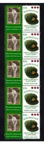 AUSTRALIAN TEST CRICKET CAPTAIN STRIP OF 10 MINT VIGNETTE STAMPS, ARMSTRONG 1