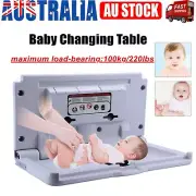 Commercial Wall Mounted Baby Changing Table Baby Change Station W/ Safety Strap