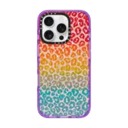 iPhone 16 Pro Impact Case CHEEKY CHEETAH VIBRANT RAINBOW IPHONE, LEOPARD PRINT COLORFUL ANIMAL PATTERN OMBRE By Ebi Emporium