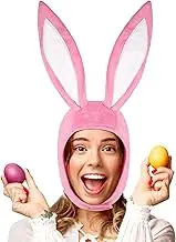 Jococs Easter Hat Plush Bunny Hat Bunny Ears Hat Fun Rabbit Hat Pink Bunny Ears Hat Animal Costume Cosplay Easter Bunny Costume Adult