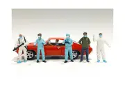 2023 Hazmat Crew 6-Piece Figurine Set for 1/18 Scale Models - American Diorama
