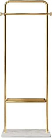 Fin Modern Chic Gold Clothes Rail Corner Coat Rack Stand Handbag Tie Towels Rod Tree