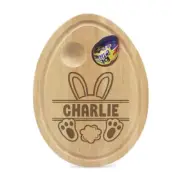 Personalised Easter Bunny Egg Board Breakfast Dippy Cup Bunny Design Gift