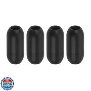uxcell Leather Cord End Clasp, 4Pcs 4mm Hole Leather Clasps, Cord End Caps Cl
