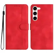 YX003 For Samsung Galaxy S23 PU Leather Shell Imprinted Pattern Wallet Stand Phone Case