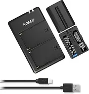 HTYCSCZ NP-FM500H Battery (2 Pack) and Dual USB Charger Kit for Sony Alpha A58/A57/A65/A77/A99/A900/A700/A580/A560/A550/A850 SLT a99 II TR917