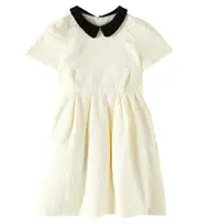 [Bonpoint] Bonpoint Godiva jacquard dress Y 14 white