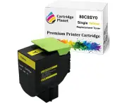 Yellow Compatible Toner Cartridge for Lexmark 80C8SY0 (2,000 Pages) for Lexmark CX310 CX310DN CX410 CX410DE CX510 CX510DE CX510DHE