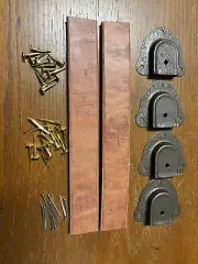 Trunk Hardware-Leather Handle Kits-Trunks & Chests-Bronze Color End Caps -T