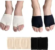 [DUNKOING] Women Open Toe Half Socks Cotton Peep Toe Mule Sandal Liner Sock for Clogs Flip Flop Slide Slipper Liner 5-9