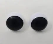 3 pair Zims 30mm Large Black & White Wide Plastic Safety Eyes Craft Toy Doll