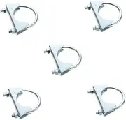 iplusmile 5pcs Accessories Clamp Accesories Exhaust Repair Stabilizer Equipment Replacement Universal Exhaust Hanger Silver Carbon Steel