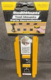 StealthMounts Plastic Tool Holder Tool Mounts Compatible With DeWalt 20v Yellow