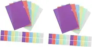 TEHAUX 2sets Letter Size Plastic Folders Office Document Storage School Stationery Paper Protectors Plastic Sleeves 36pcs*2