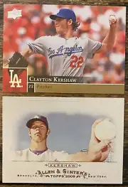 CLAYTON KERSHAW 2009 LOT Topps Allen Ginter #53 Upper Deck #210 Dodgers HOF MINT