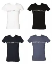 EMPORIO ARMANI men's T-shirt stretch cotton round neck half sleeve article 11103