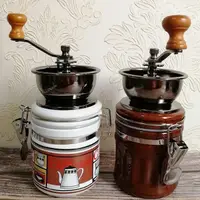 在飛比找蝦皮購物優惠-復古意式手搖磨豆機陶瓷罐咖啡研磨機手動咖啡歐洲暢銷款