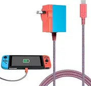 AC Adapter for Nintendo/Switch OLED/Lite,39W 15V/2.6A PD Fast Travel Wall Charger Supports TV Mode and Dock Station USB Type C for Switch/Switch Lite/Switch OLED