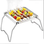 Folding Cooking Grate, Camping Grill, Portable Stainless Steel Grill Grate, Foldable Camping Grill, Easy Folding Cooking Accessories for Camping, Hiking, Picnic, Outdoor Barbecues