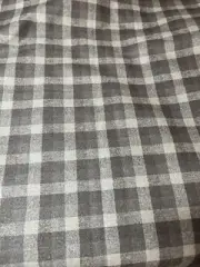 Vintage check plaid fleck khaki olive brown plaid wool fabric 18" L x 62" W