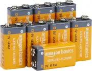 Amazon Basics 12 Pack 9V Batteries ( Exp. Date 2028)