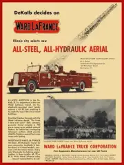 Ward LaFrance Fire Trucks New Metal Sign: DeKalb, Illinois Fire Department Truck