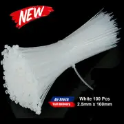 Cable Ties Zip Ties Nylon UV Stabilised Bulk Black White Cable ties 100Pcs NEW